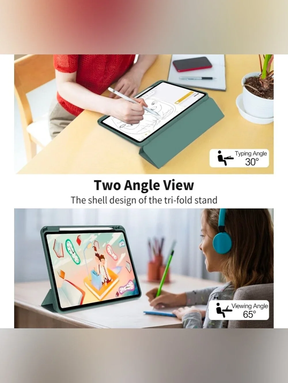 Green Tablet Folio Case - iPad Pro 11 Case 2021 (3rd Gen)